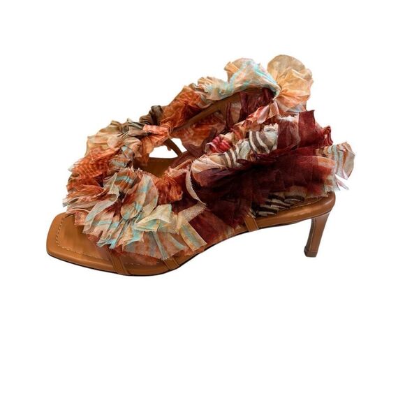 Ulla Johnson Doria Ruffle Silk Sandals NWOB Size 39 - Picture 3 of 7